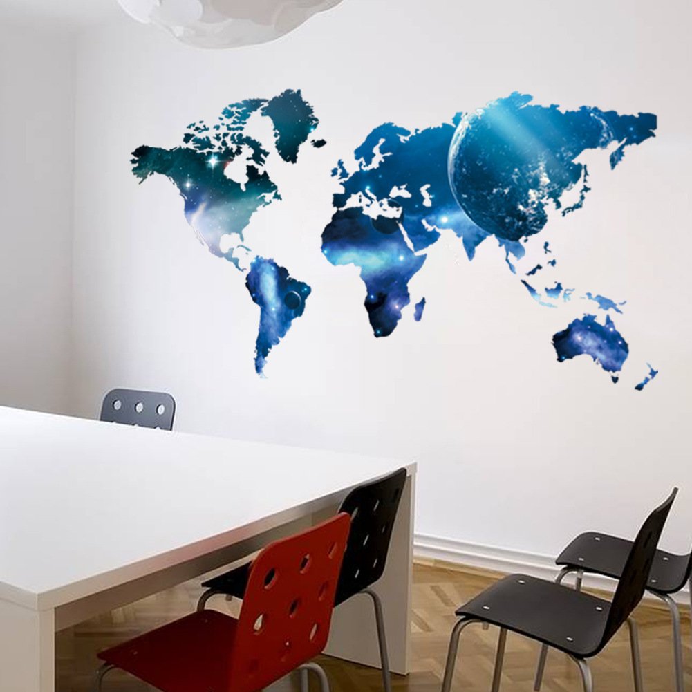 World Map Wall Sticker For Kids Rooms Decals Home Decor Decoration