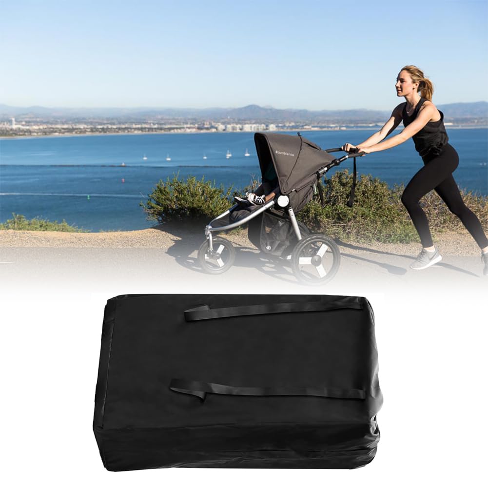 Bolsa Carro Bebe,Universal Bolsa de Transporte Cochecito Bebé Bolsas Impermeable de Viaje para Avión,Bolsas de Viaje para Cochecito,Impermeable Funda Silla Paseo para Coche Infantil, con Correa,Negro — view 6