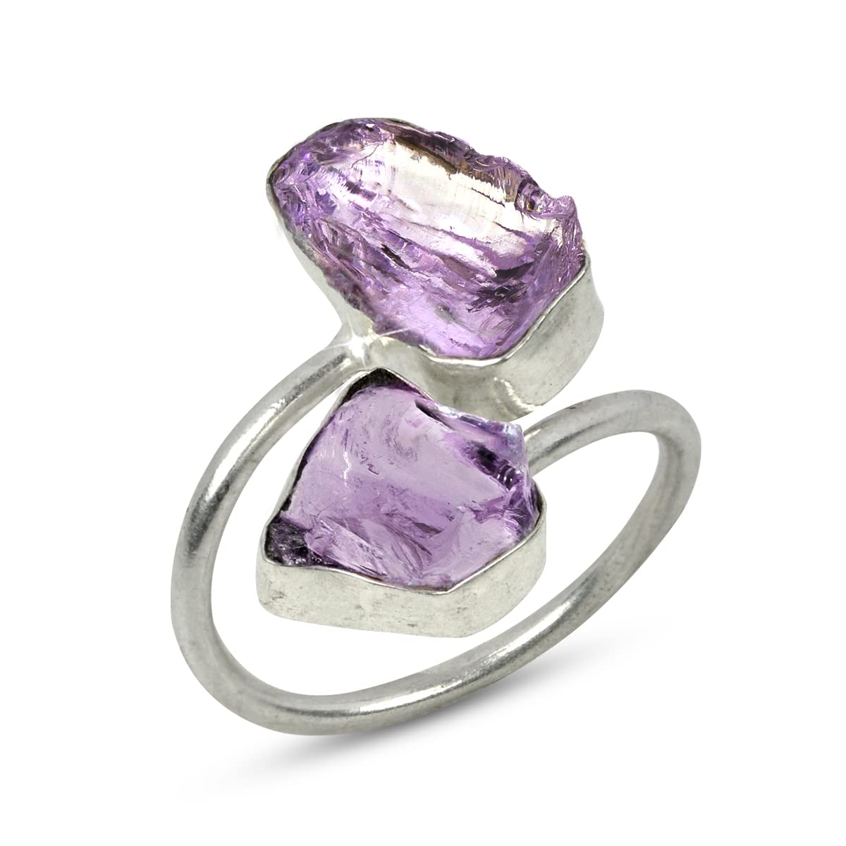 Reiki Crystal Products Natural Original AAA Certified Amethyst Ring Genuine Gemstone Adjustable Ring for Unisex