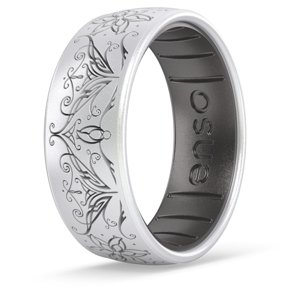 Enso Rings Lord of the Rings Collection - Comfortable DualTone Silicone Rings - Flexible Design