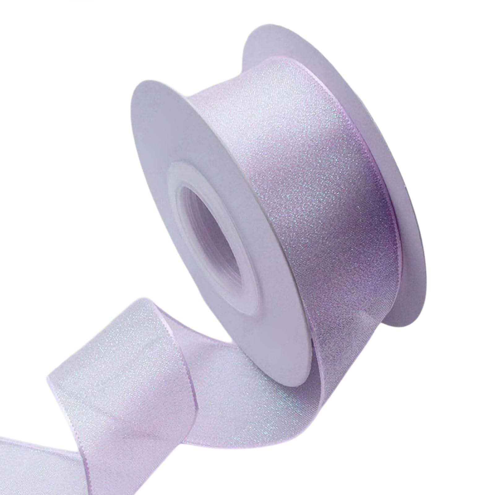 Elnwnnkc Purple 1Yd Organza Ribbon For Bows Wreath Crafting 1Inch Width Sheer Ribbon Colorful Wrapping Christmas Wrap Wrapping