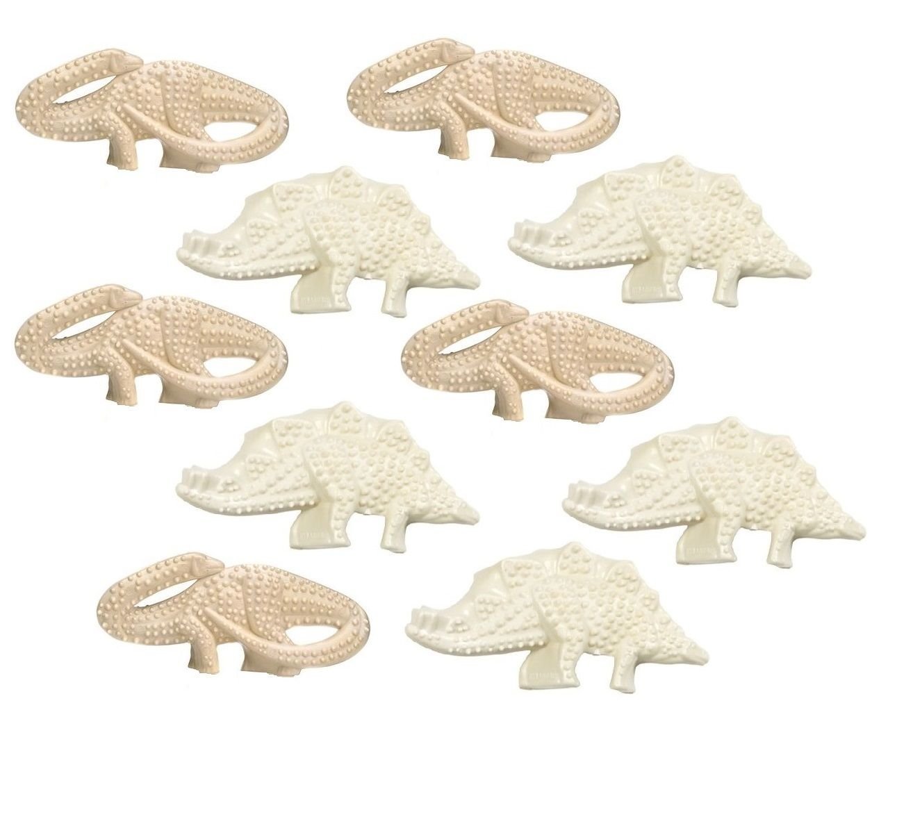 NB Durable Dental Dinosaur Textured Dog Chew Toy Stagosaurus Brontosaurus Set of 2 Five Two Packs