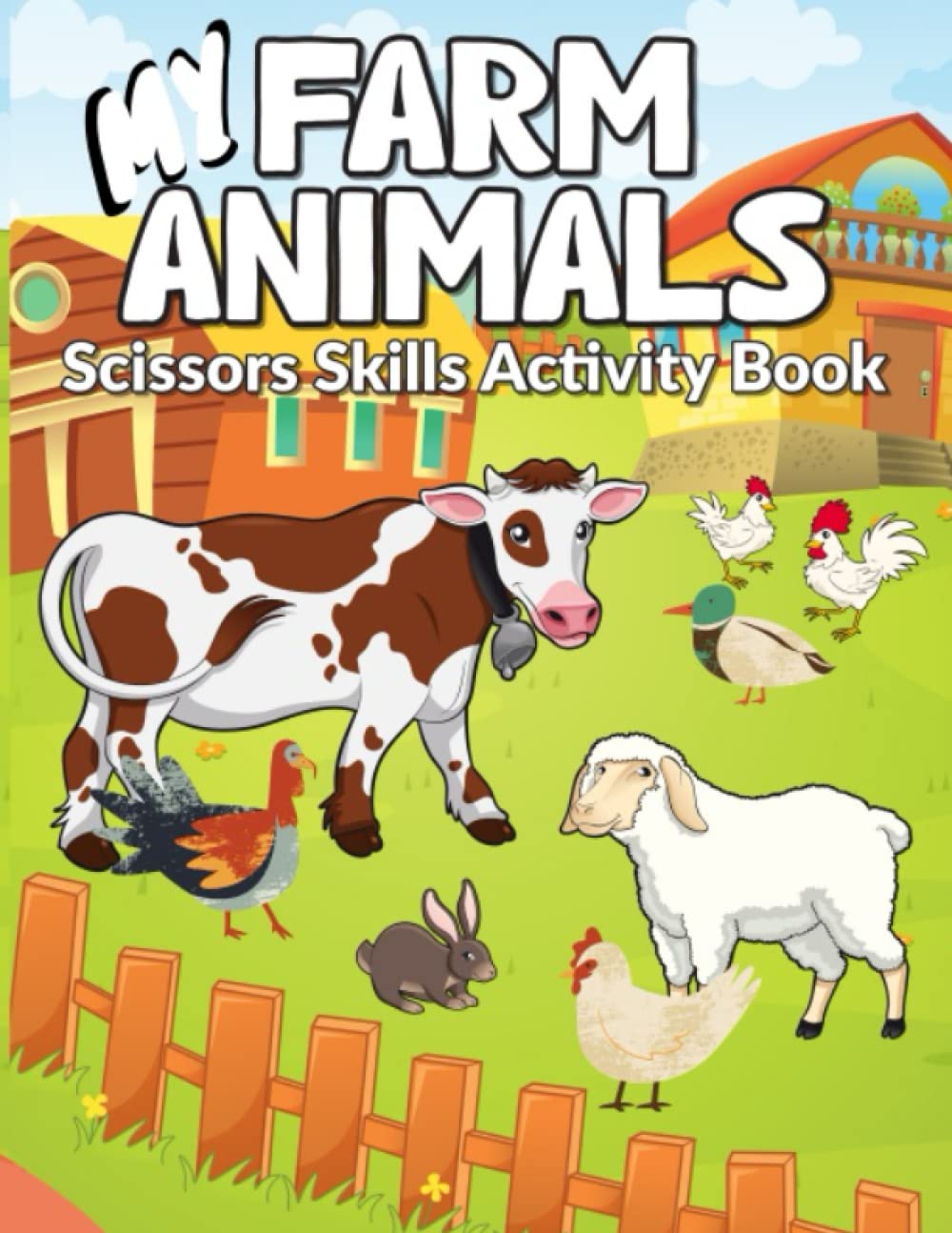 My Farm Animals Scissor Skills Activity Book