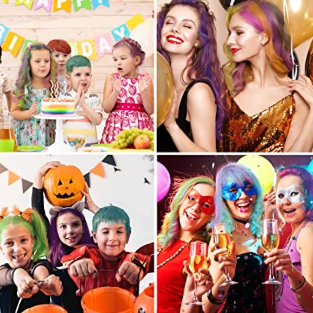 12 Color Hair Chalk for kids & adult Makeup Kit New Hair Chalk Comb Temporary Washable Hair Color Dye for Kids Birthday Halloween Christmas Gifts Toys for Girls Kids Age 6 7 8 9 10 11 12 Year Old 2