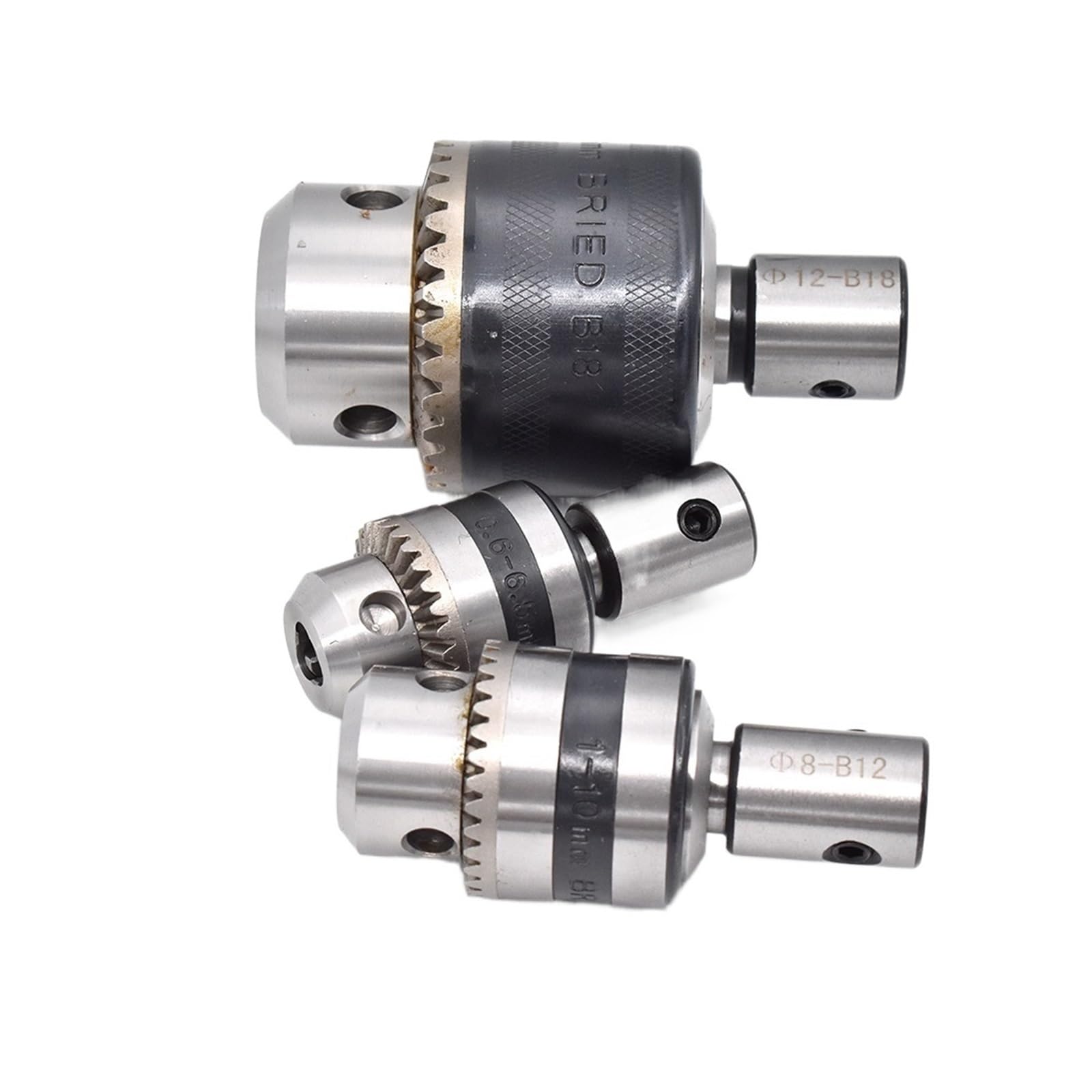 1 Set Mandrino for Trapano Leggero B10/B12/B16/B18 Foro Interno 5/6/7/8/9/10/11/12/14mm Adattatore Albero Motore Biella (Size : Inner Hole 8mm -B12)