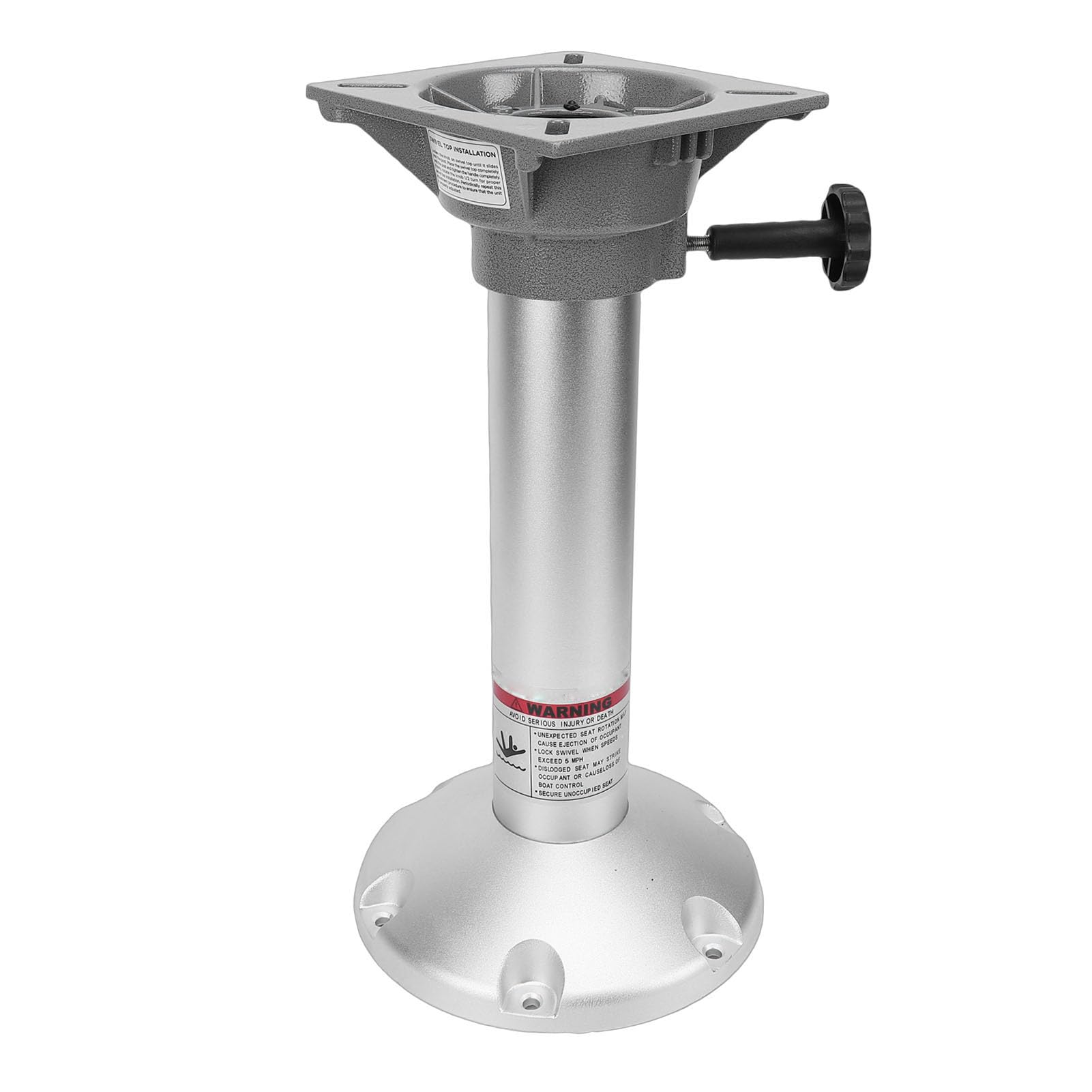 Pedestal para Asiento de Barco, Base de Silla Giratoria de Aleación de Aluminio de 360 ​​grados, Kit de Montaje Desmontable para Asientos de Pasajeros de Conductor de Yates y Vehículos