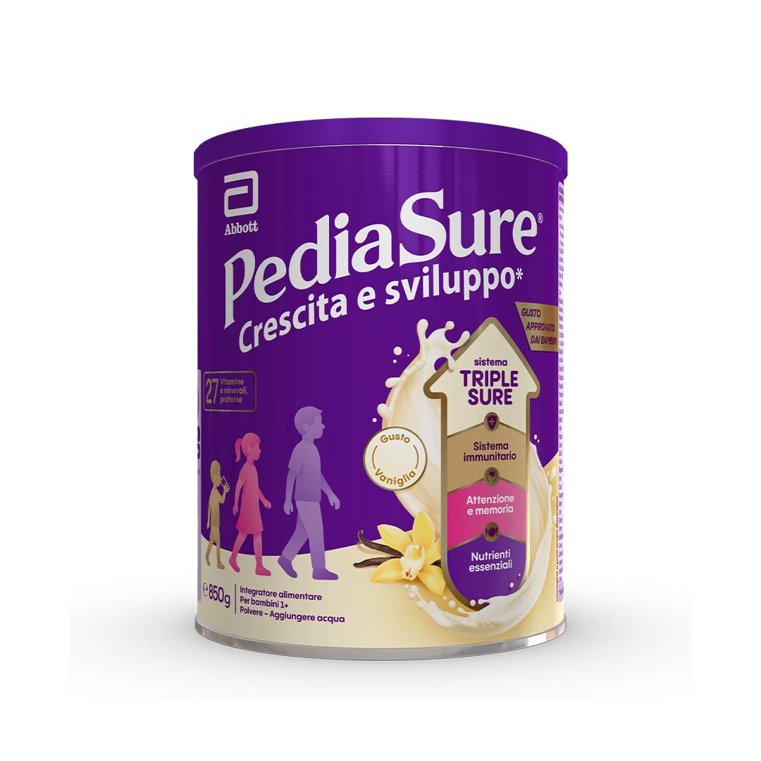 PEDIASURE Crescita e Sviluppo 850g Vaniglia - Integratore Multivitaminico per Bambini