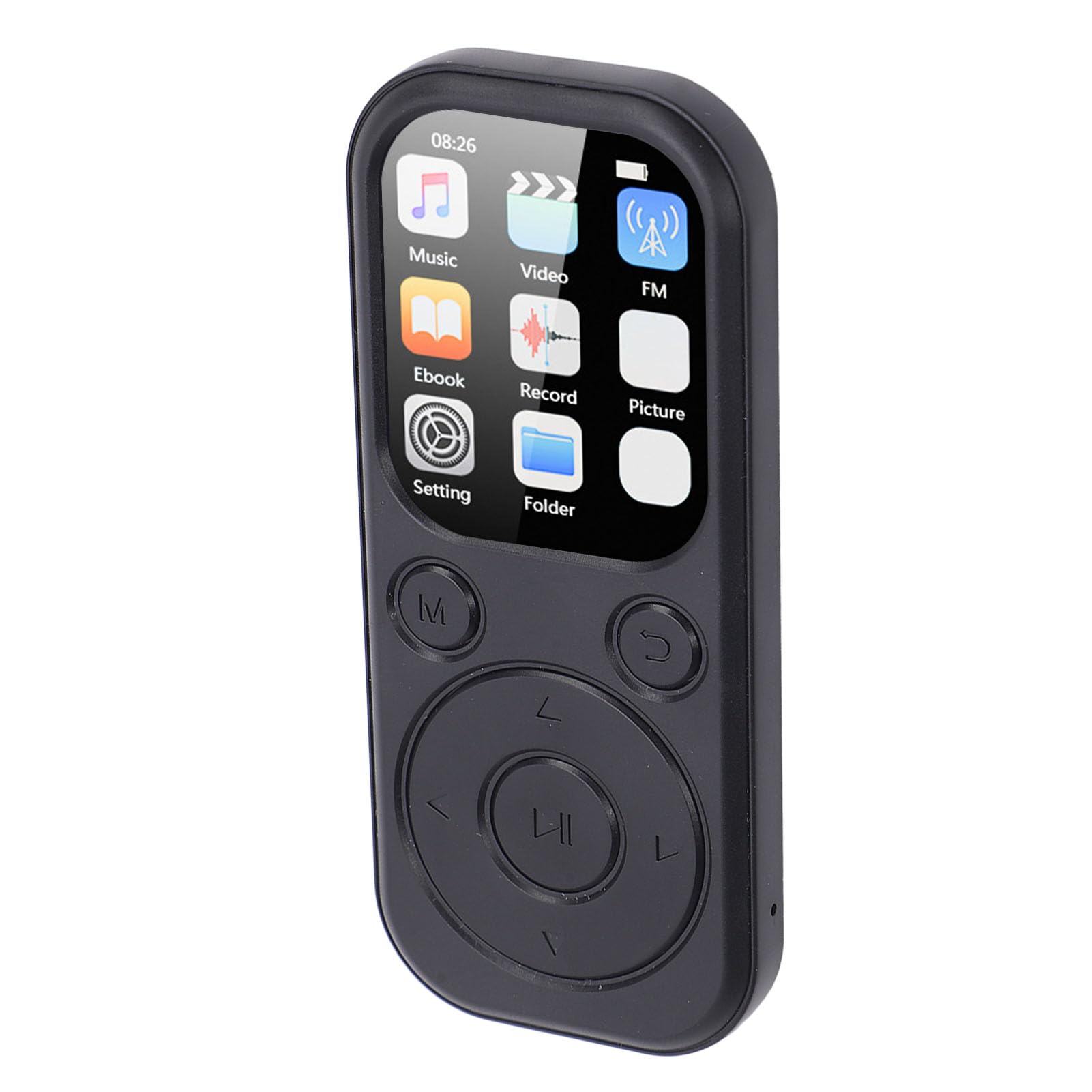 zunate 128gb hifi mp3 player with bluetooth 5.4, 2.01 inch screen digital music player, portable mp3 player bluetooth with 10,000+ songs, 500mah battery, multi functions (32g small memory card)