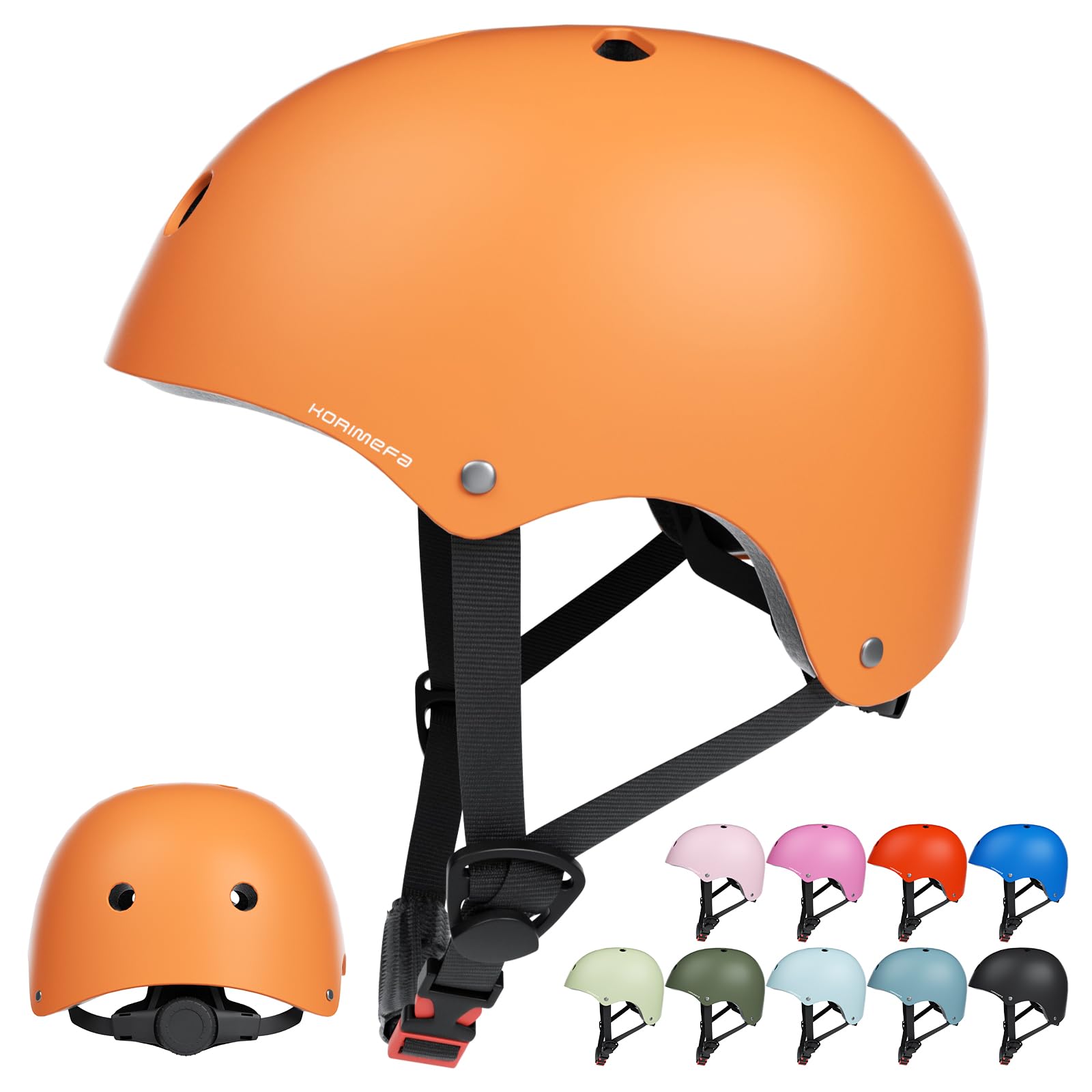 KORIMEFA Casco da Bici per Bambini Casco Protettivo Ideale per Bambini Leggero ma più Sicuro Anche per Skateboard, Monopattino, Pattini a Rotelle per 3-13 Anni Ragazzi Donna