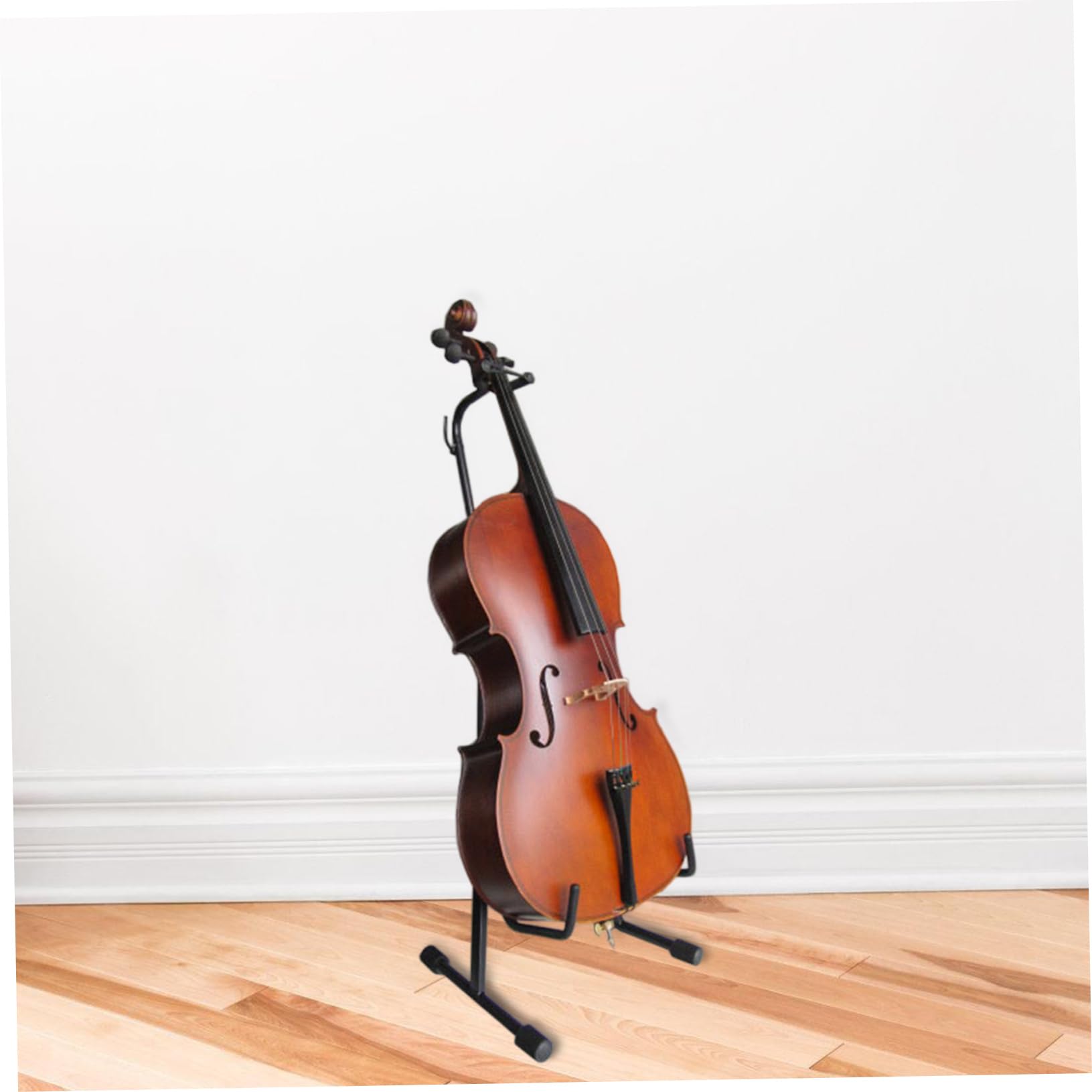 Soporte Plegable para Violonchelo Negro de Aleación, Portátil | Diseño Ajustable y Estable, Incluida, Formato Compacto para Traslado y Guardado Sencillo