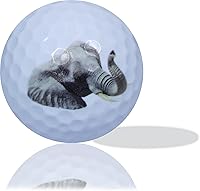 Vista 4 de Juego de 12 pelotas de golf Wild Animal
