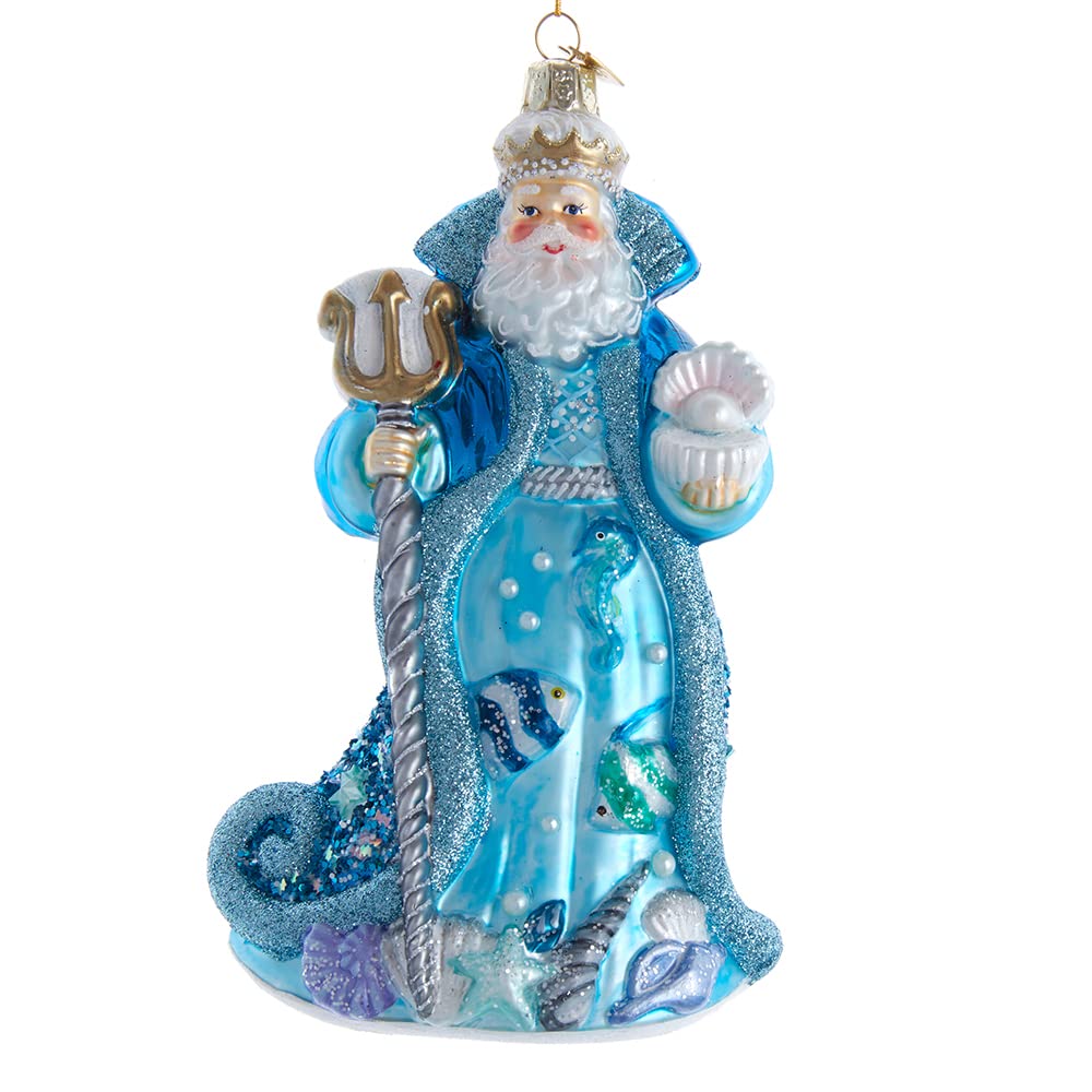 Amazon.com: Kurt Adler 7-Inch Bellissimo Glass Under The Sea Santa