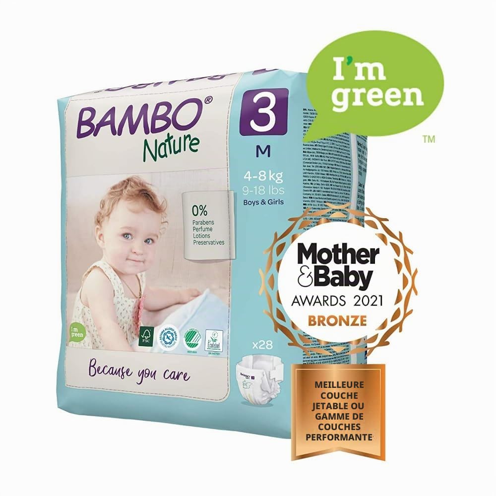 Bambo Nature Lot de 6 paquets de 28 couches Taille 3 (4-8 kg)