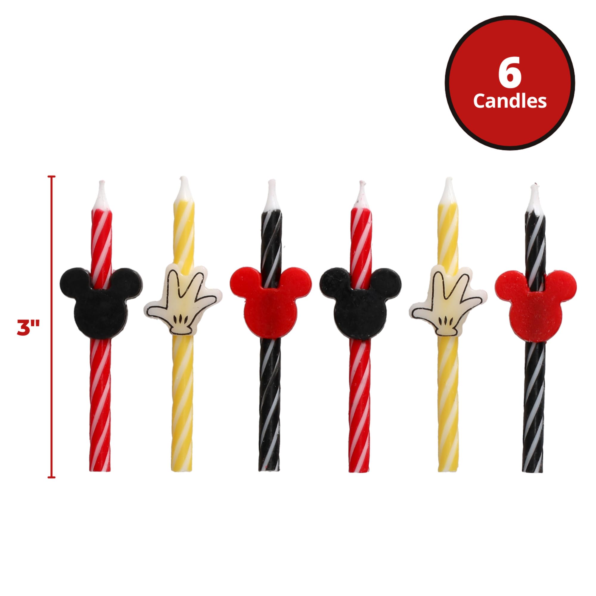 ミッキーマウスキャンドル Amazon.com: Disney's Mickey Mouse Birthday Cake Candles | 6