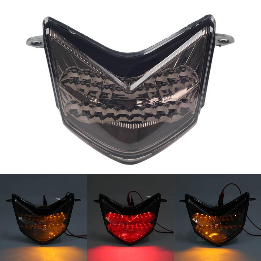 SIKUAI 1 pz LED posteriore integrato luce di marcia freno lampada indicatore di direzione in plastica fumo per Ninja ZX10R 2006-07 moto