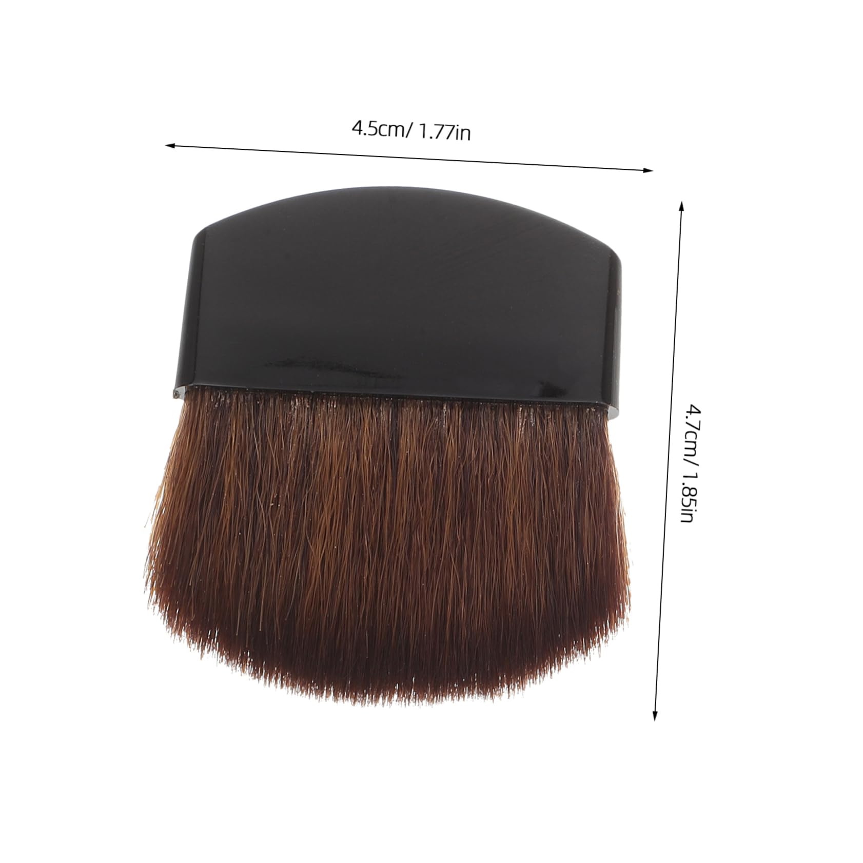 Brocha Plana Maquillaje 2piezas Portátil de Plástico y Pelo de Caballo