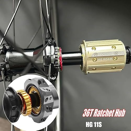 Miniatura 6 de CATAZER Gravel Wheels T800 - Juego de ruedas de freno de disco de carretera 700C de fibra de carbono ligera de 1378 x 1102in 1772 x 1102in 0472 x