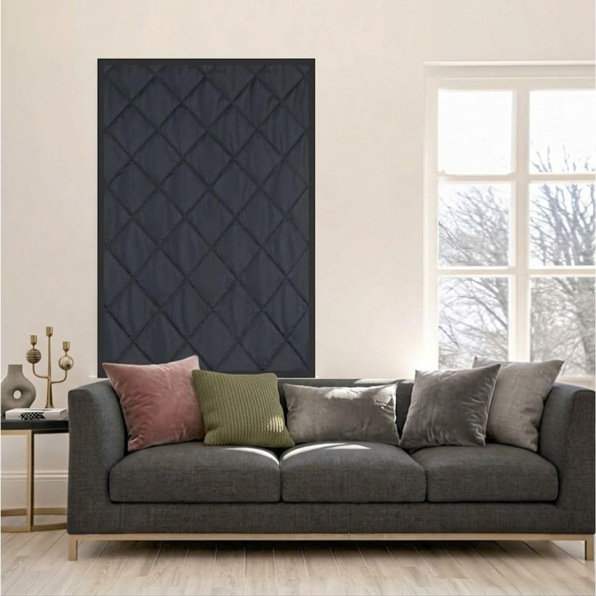 50x50-300x220cm Isolant Thermique Fenêtre, Rideau Thermique Anti Froid