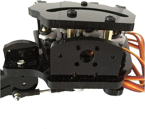 Miniatura 4 de LXSWY Brazo robot de mano con cinco dedos y 5 dedos abrazadera de palma con acabado de garra mini biónico montado a mano kit de bricolaje color un