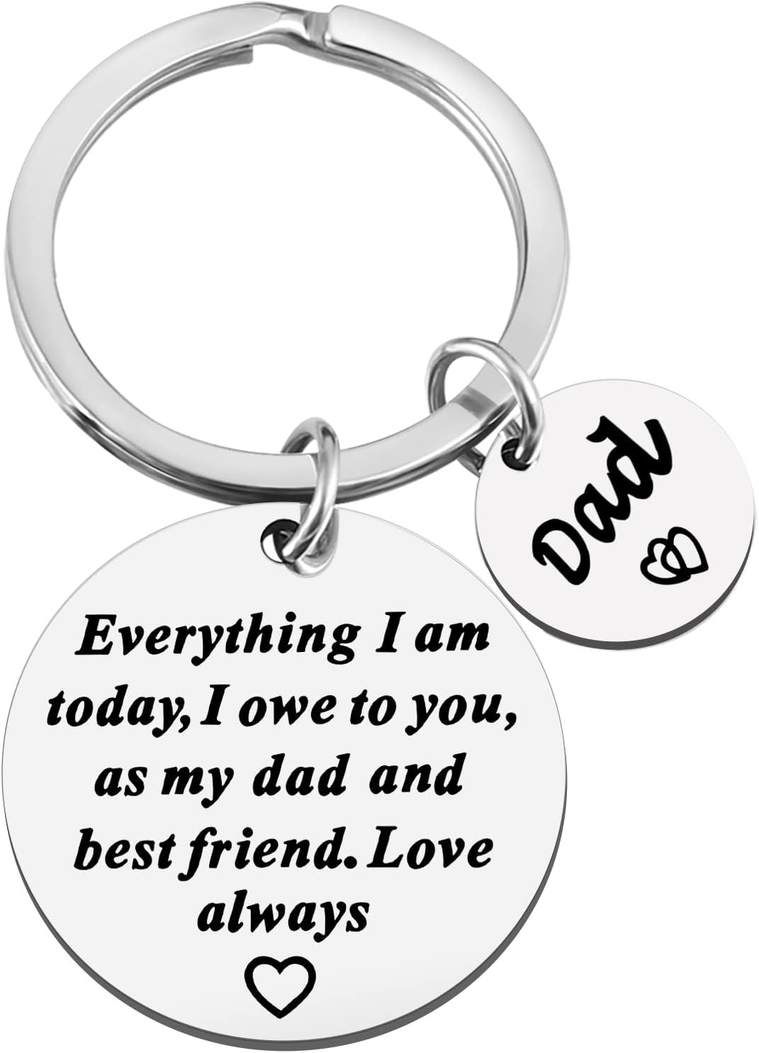 Gifts for Dad from Daughter Son, Dad Gifts for Birthday Fathers Day Christmas, As My Dad and Best Friend Love Always Keychain