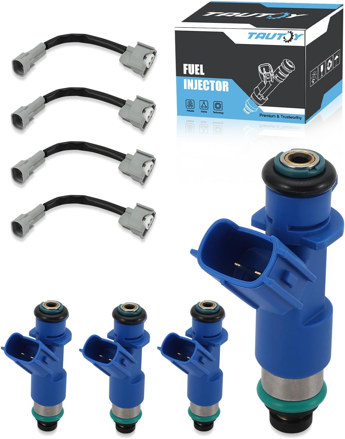 4PC FJ983 fuel injectors Harness For Acura RDX 2.3L 07-12,RSX 2.0L 02-06,TSX 2.4L 04-08, Integra 1.8L 97-01; For Honda Civic 1.6L 96-00 1.7L 01-05,Civic Si 2.0L 06-11