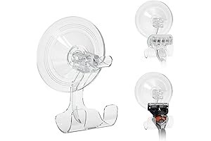 LINKIDEA 3-Pack Razor Suction Cup Hooks for Shower Wall