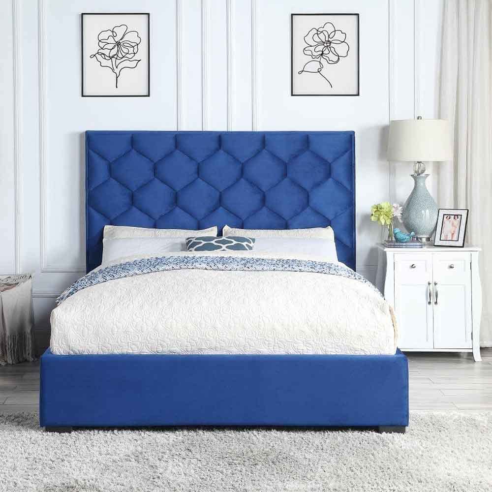 Danube Home Isabelle 200X200 Hydraulic Super King Bed - Navy Blue