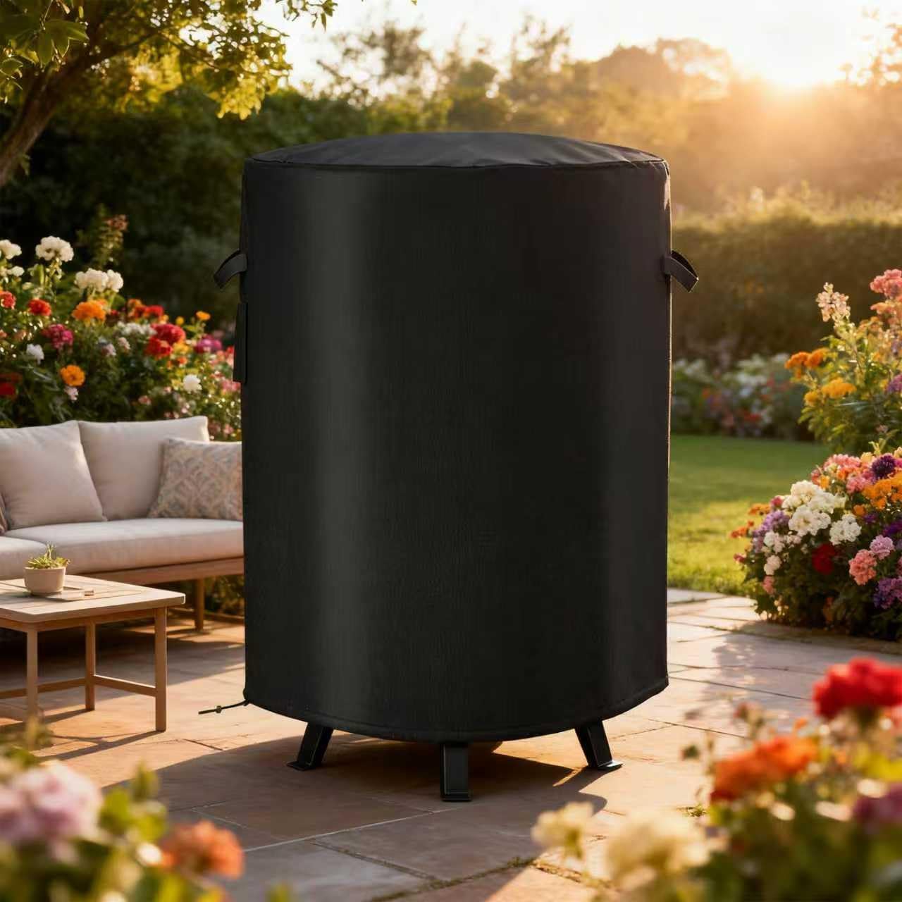 Ninja Fireside 360 Outdoor Heater & Fire Pit, Waterproof Firepit Covers Round,24" D x 29" H