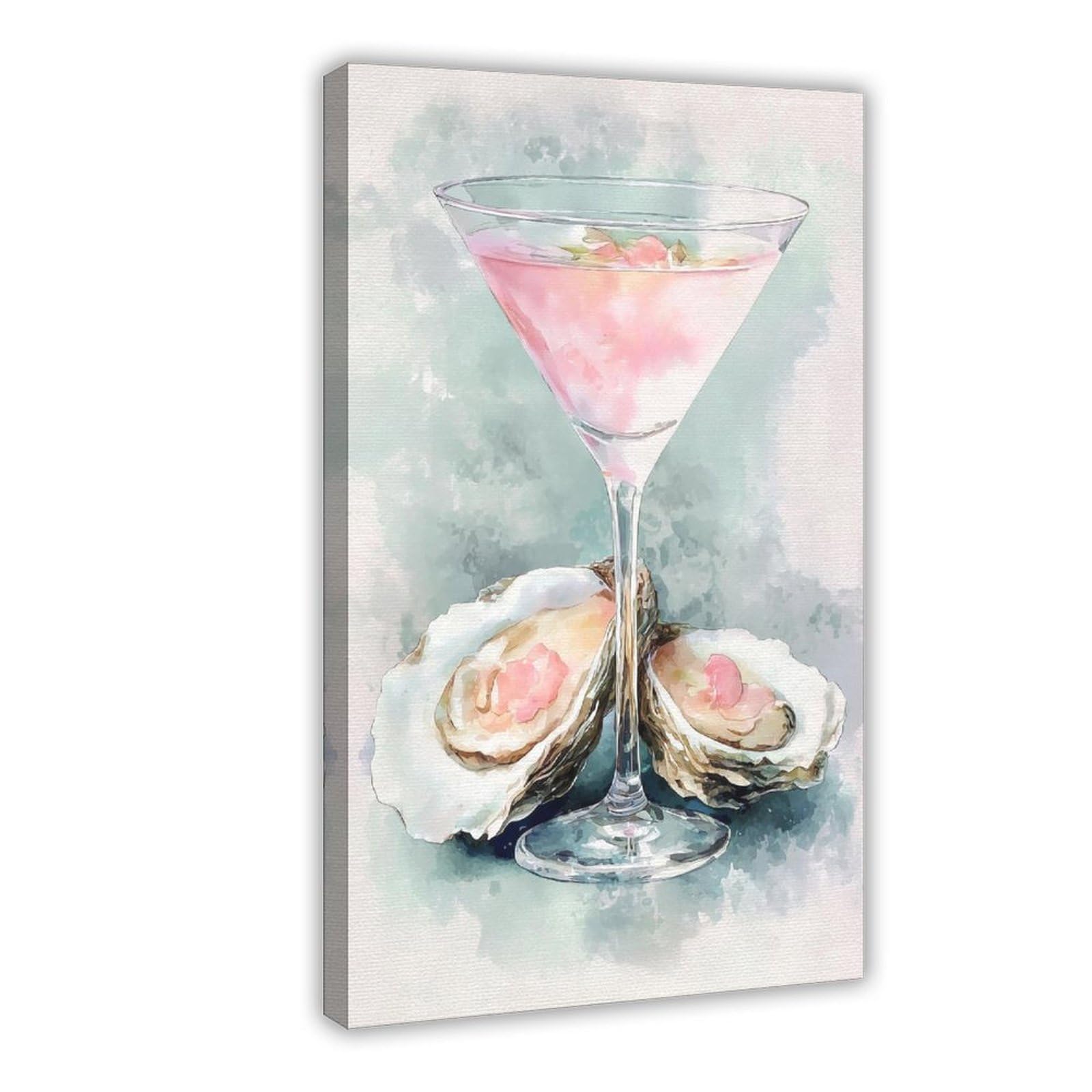 Flamint Coastal Bar Oil Painting Canvas Poster for Dorm Room Decor Gift