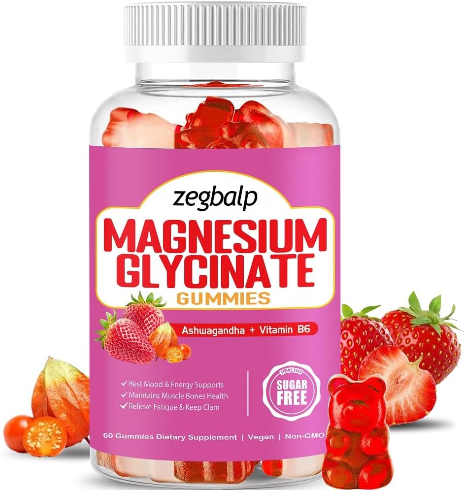Magnesium Glycinate Gummies 500mg for Adults High Strength