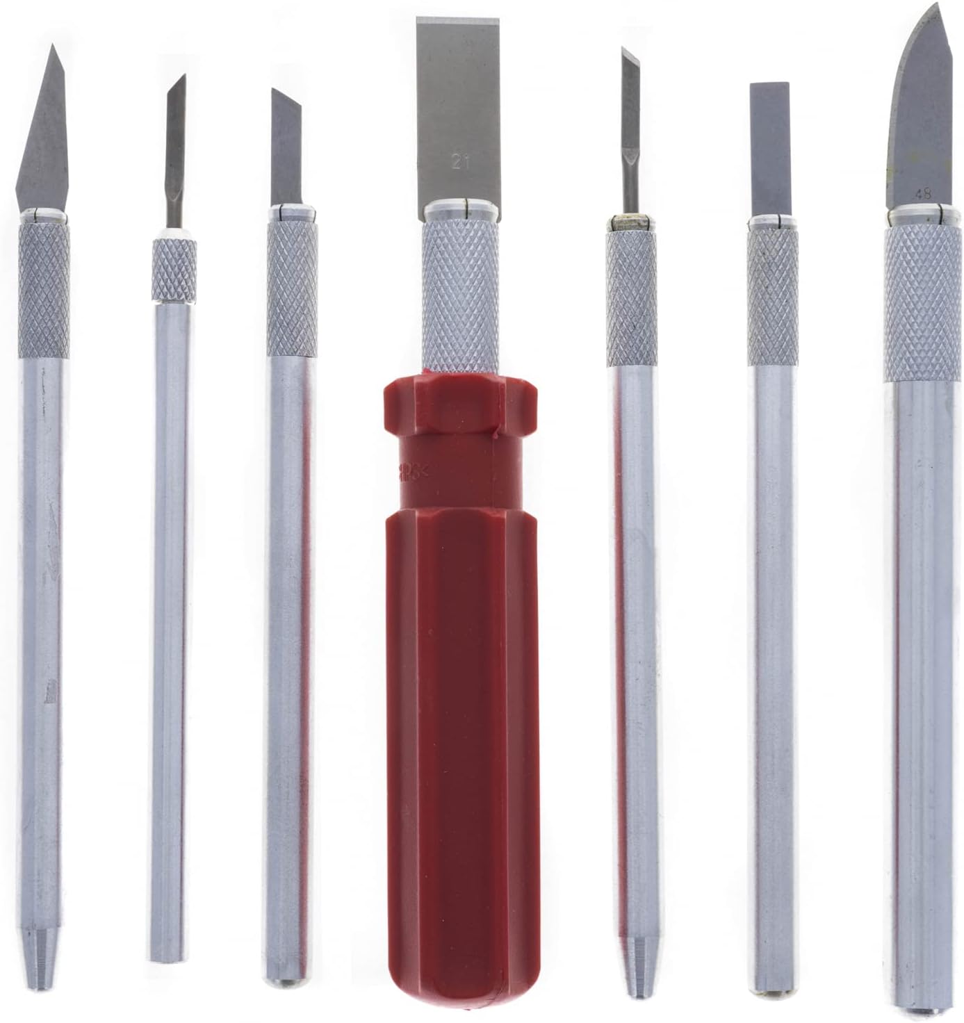 52pc Deluxe Cutting Knife Set with Molded Hard Case, Assorted Precision Utility Knife Blades and Handles Complete Set