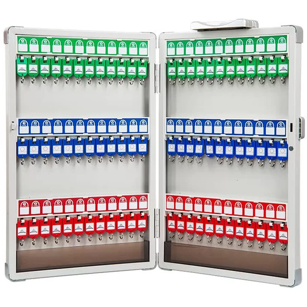 Kfgisd A Combination Lock Wall Mount Combination Lock 6 Capacities Are Available Key Cabinet, School Four Corners Protective Steel ，Key Box(72 Keys)