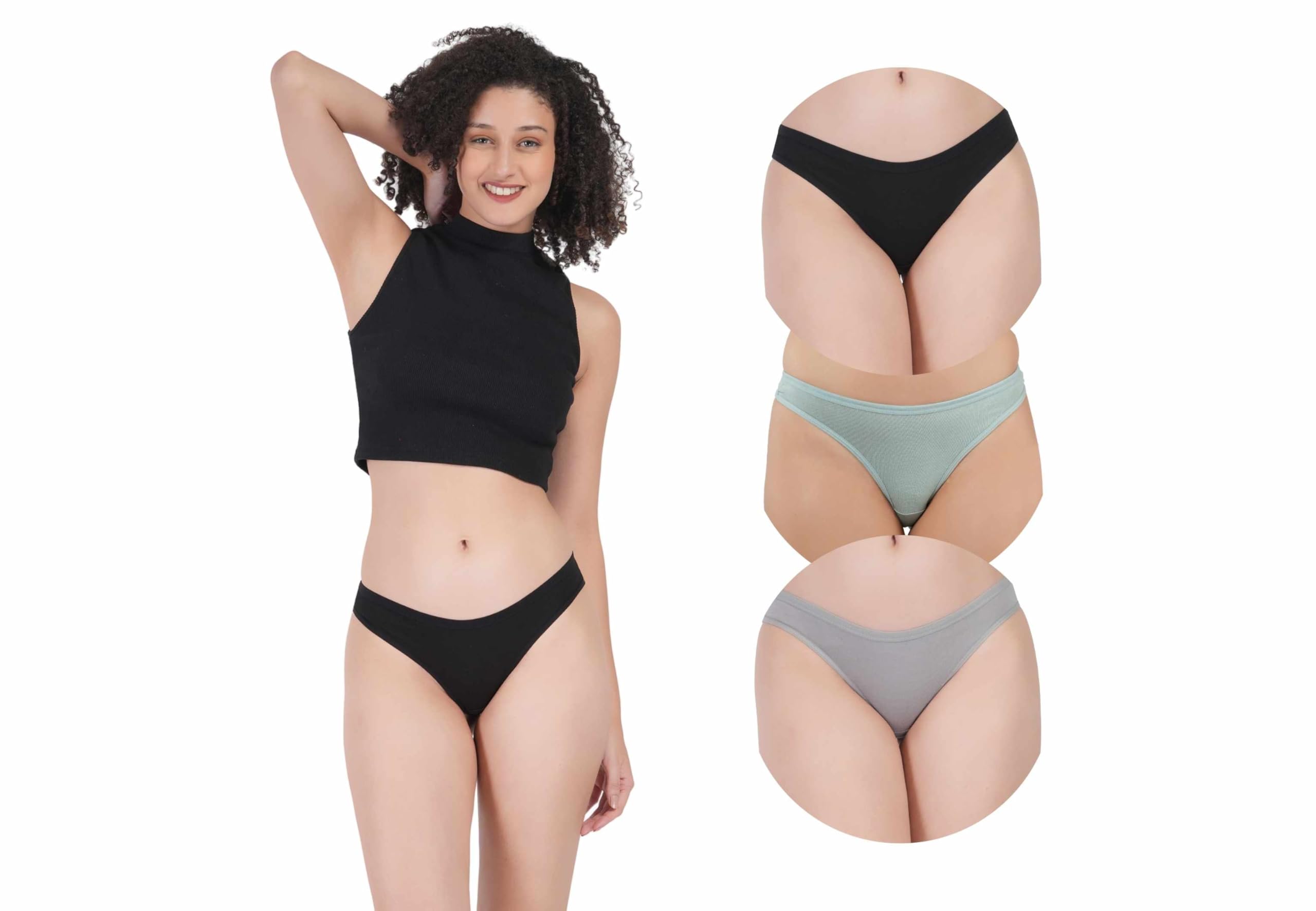 Flosee Women's Viscos Cotton G-Staring Thong Panties, Available in Regular & Plus Size-picture-44