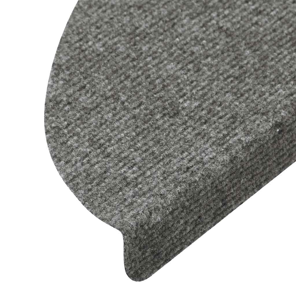 Alfombra de fieltro punzonado, 30 unidades, gris, 56 x 17 x 3 cm, antideslizantes, autoadhesivas, amortiguadoras de sonido para un agarre seguro