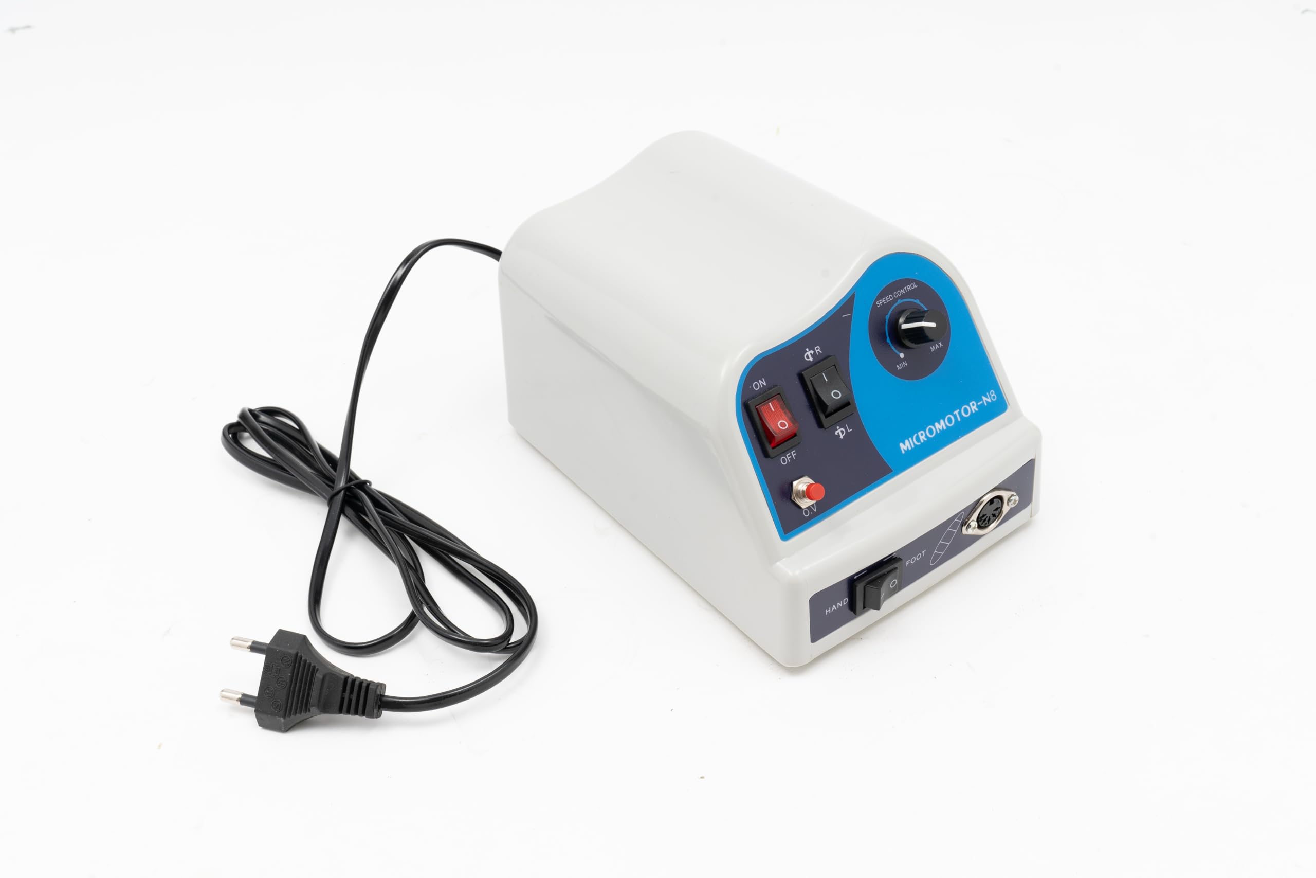 N8 Micromoteur électrique de laboratoire 0-45 000 tr/min 2,35 mm Polisseuse électrique Micro moteur Unité de polissage pour bijoutiers, artisans, équipements de laboratoire