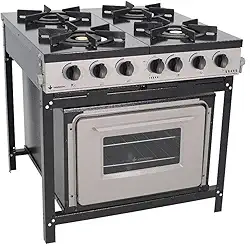 Fogão Industrial BR4BF 4 Bocas com Forno Linha Bravo - Venâncio