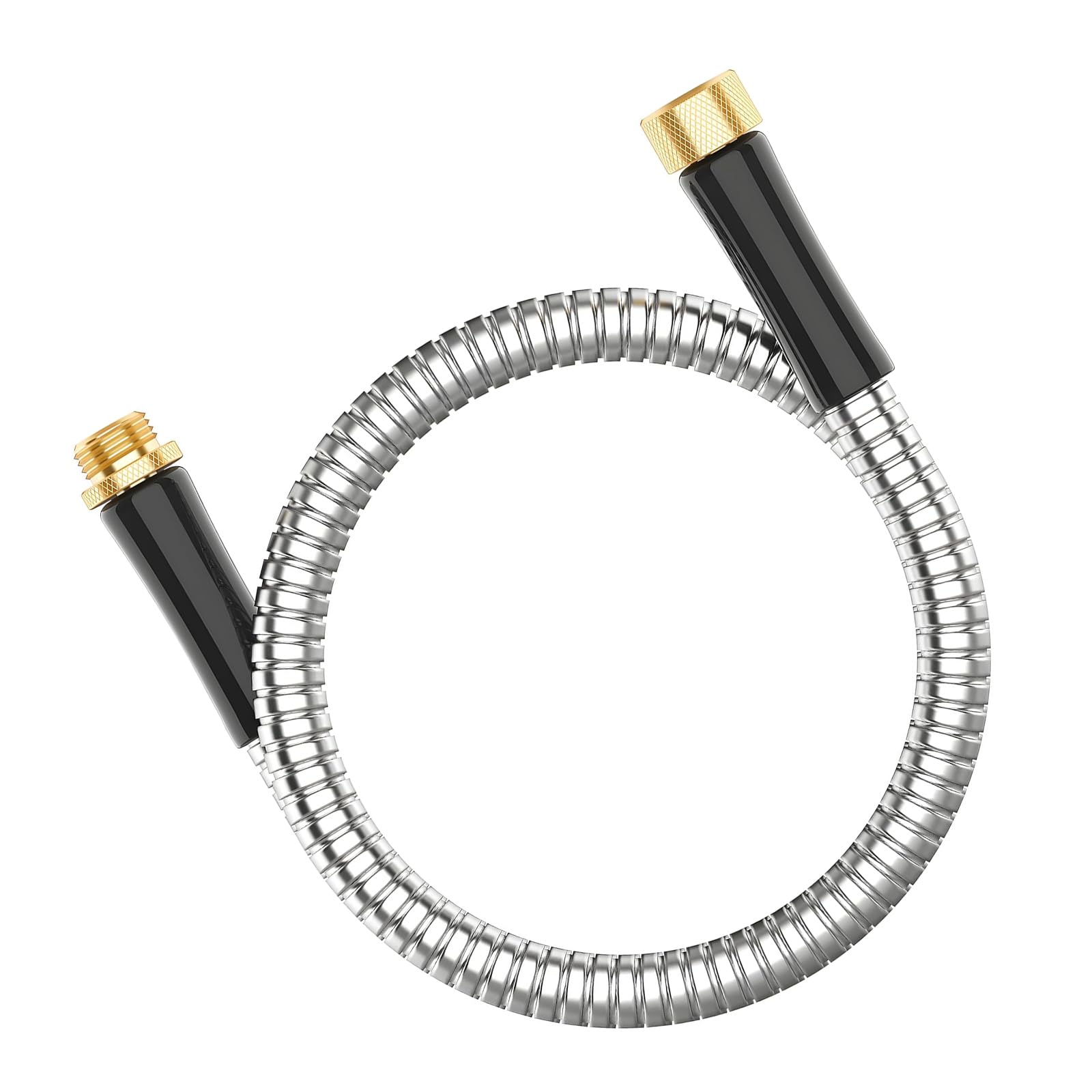 Durability Metal Water Hose Extension with Brass Connectors Leak Proof Kink Resistant Outdoor Gardening Tool Hose Extender Garden