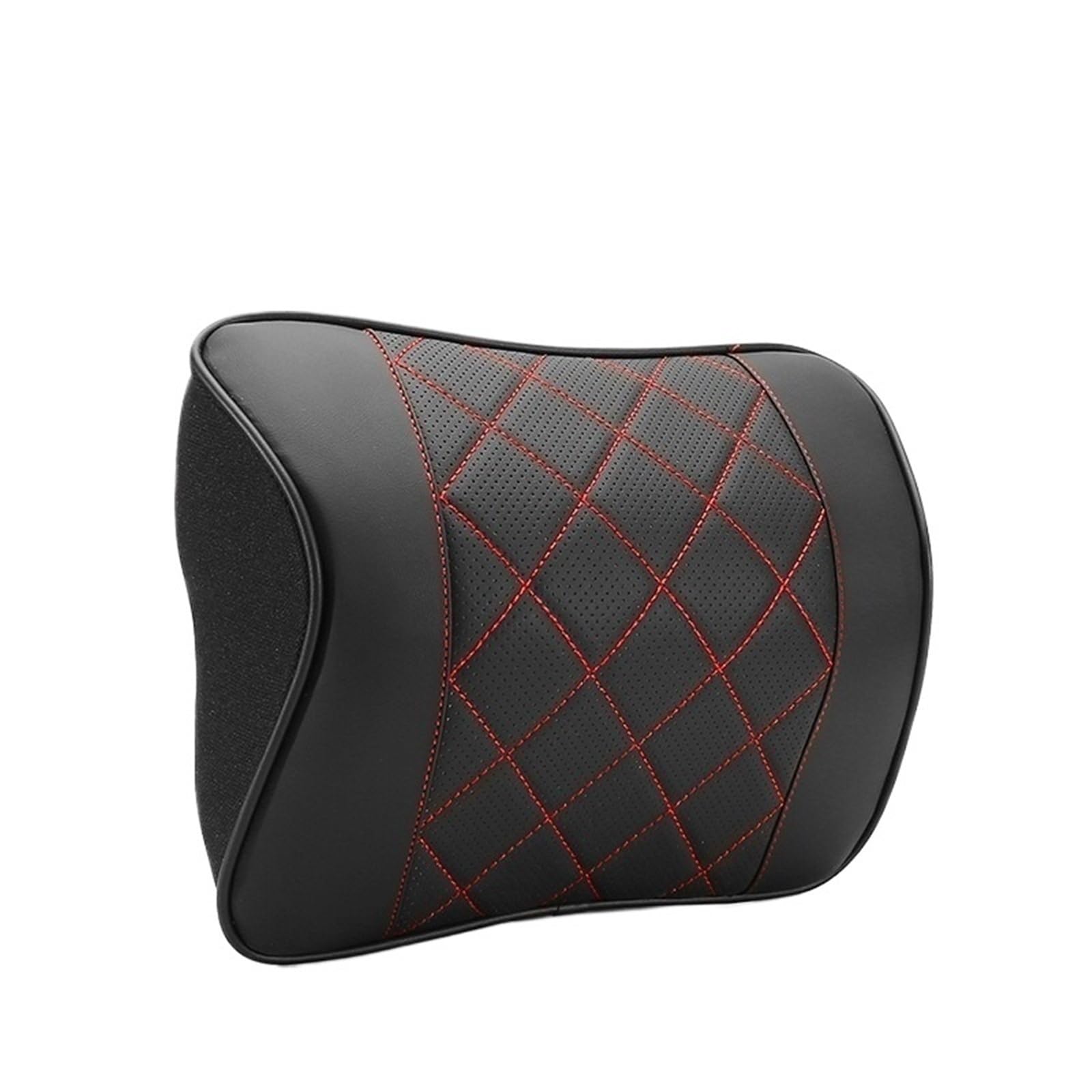 KAUWYEHD Car Seat Accessories Na&ppa Leather Car Neck Cushion Waist Support Headrest Lumbar Seat Pillow(Black A - headrest)