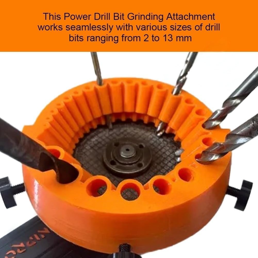 Drill Bit Sharpener, Angle Grinder Drill Bit Sharpener, Power Drill Bit Grinding Attachment,Giant Blade Angle Grinder for Grinding Drill Bits, 2 to 13 Mm Drill Bits for Grinding 125 Mm Grinder (3Pcs)