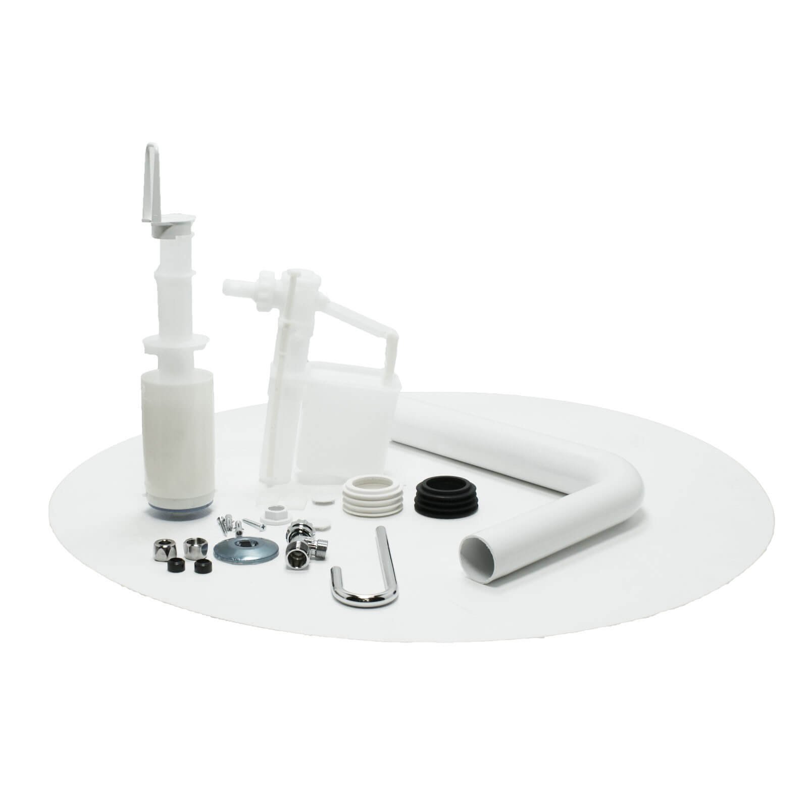 Stabilo-Sanitaer WC Aufputz-Spülkasten Toilette Tiefhängespülkasten Spülung 6-9 Liter einstellbar weiss mit Zubehör Kunststoff Start-Stop-Taste Wassersparfunktion