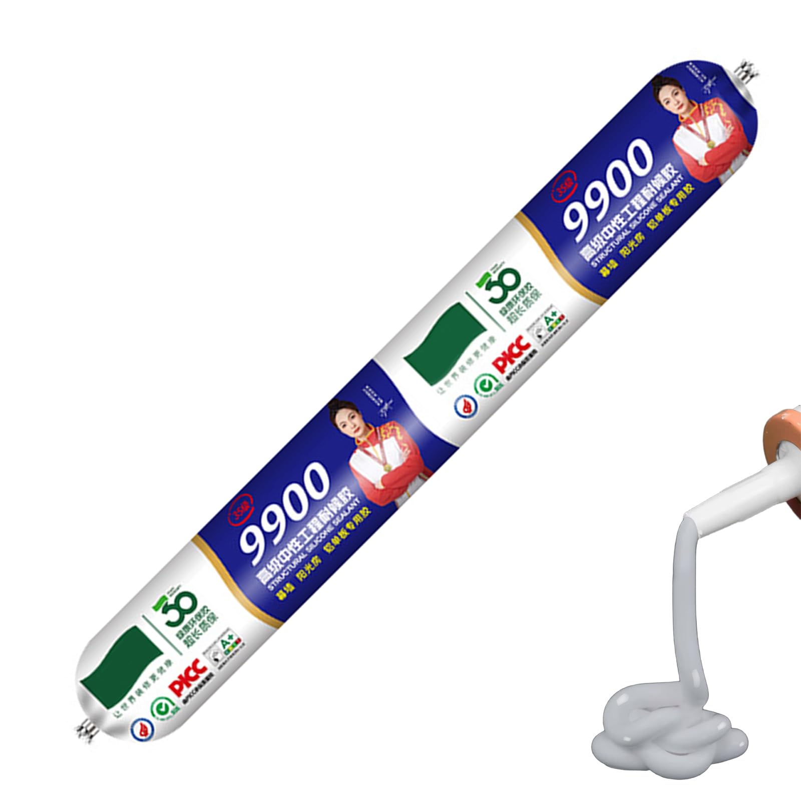 Hzbb Transparent Professional Grades Waterproof Silicone Sealant Flexible Cracks Proof Adhesive For Curtain Wall Skylights Joints Repair Waterproof Silicone Sealant