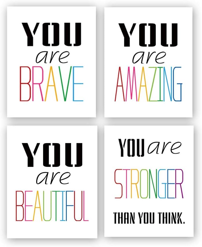 HPNIUB Typography Watercolor Word Inspirational Quote&Saying Modern Art Print...