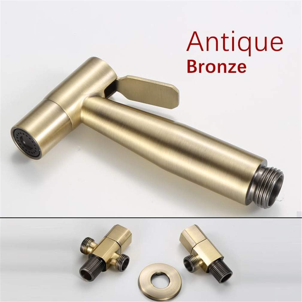 Toilet Bidet Hand Held Bidet Sprayer Antique Bronze Stainless Steel Douche Kit Jet Copper Valve Set Bidet Faucet Shower Bidet,B Set (A Set)