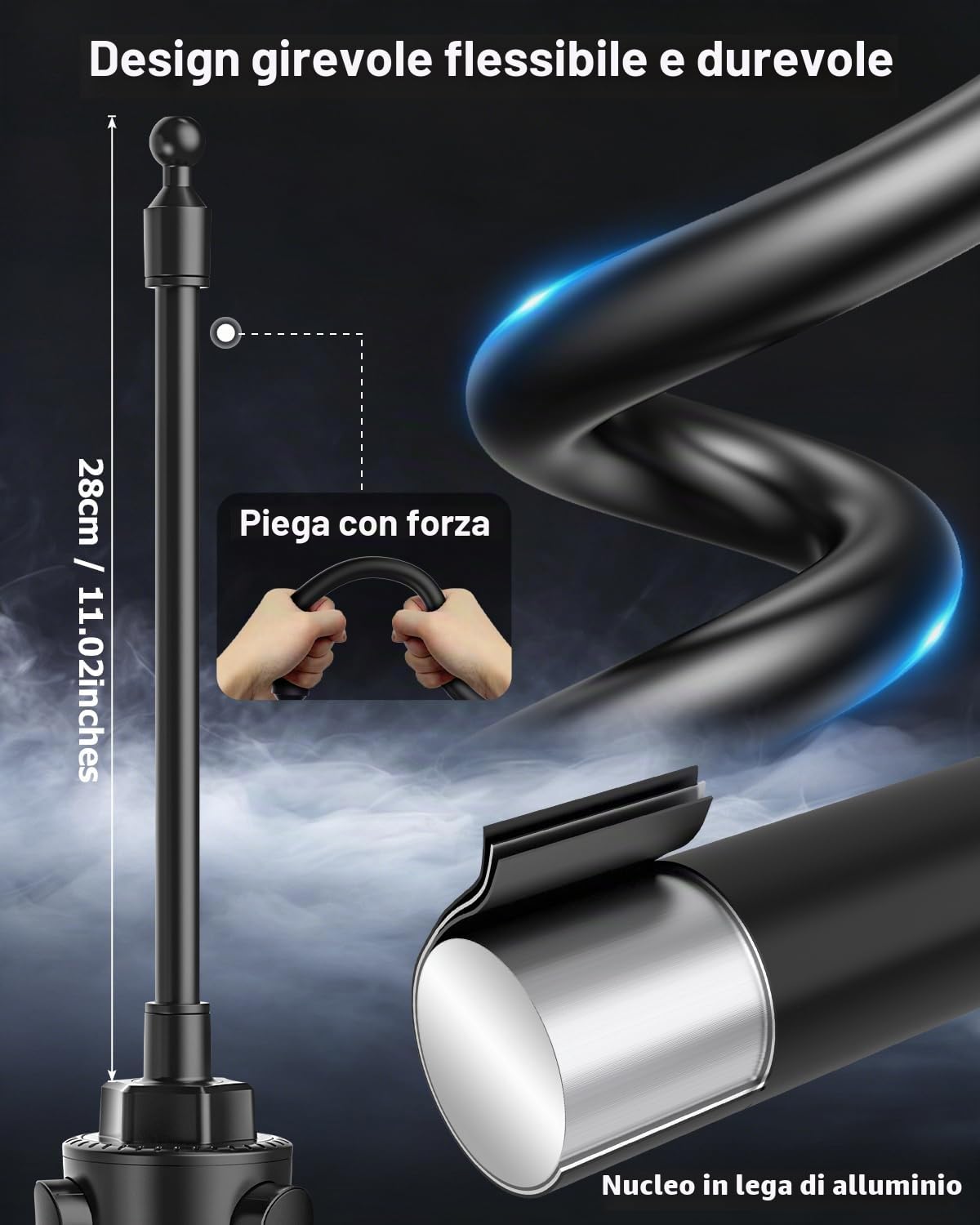 Collo Oca Supporto Tablet Auto Portabicchieri, woleyi Universale Porta Tablet Tazza da camion, Tapis Roulant, Bici Spinning, per iPad Pro 12.9 Air Mini, Galaxy Tabs, iPhone 4-13" Cellulare e Tablet