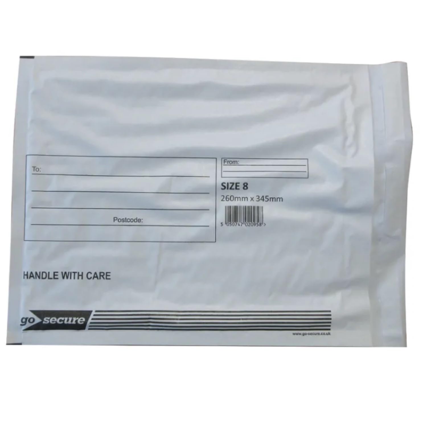 GoSecure Bubble Envelope Size 8 Internal Dimensions 260x345mm White (Pack of 50) KF71454
