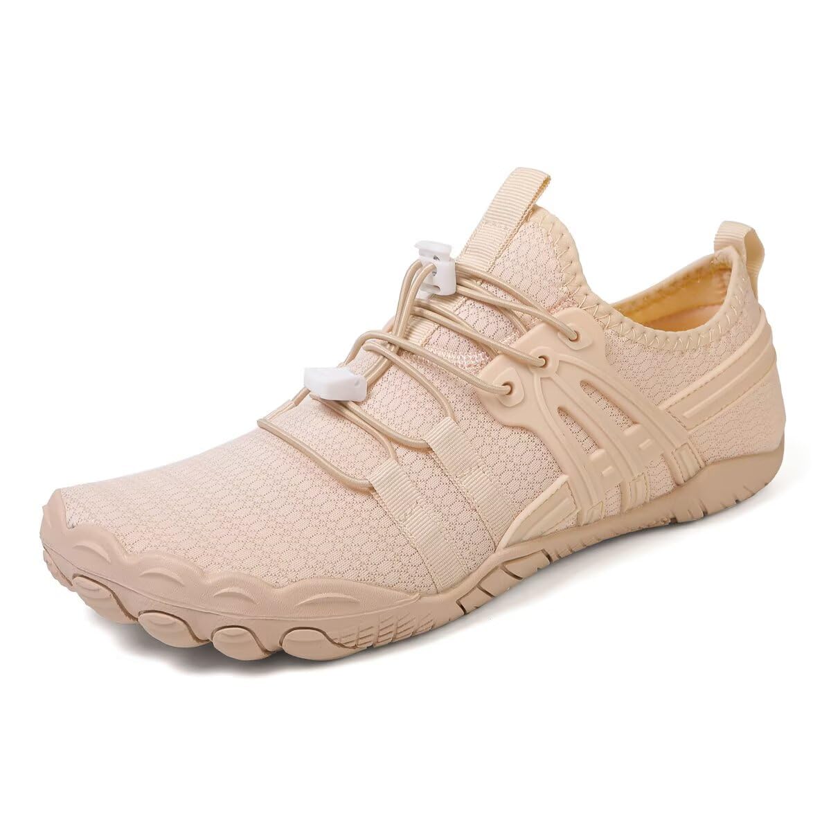 Man Woman Comfortable Lightweight Casual Upstream Shoes for Summer Water Sport Running Jogging Camping Walking Wading Fitness Khaki Men 3.5/Women 4.5