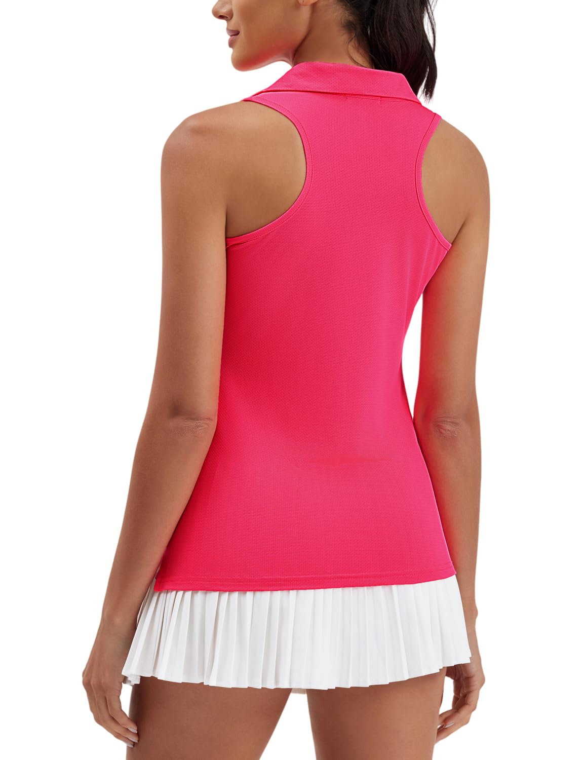 Moydan Women's Golf Shirts Sleeveles Tennis Polo Racerback Tank Top Athletic T Shirts