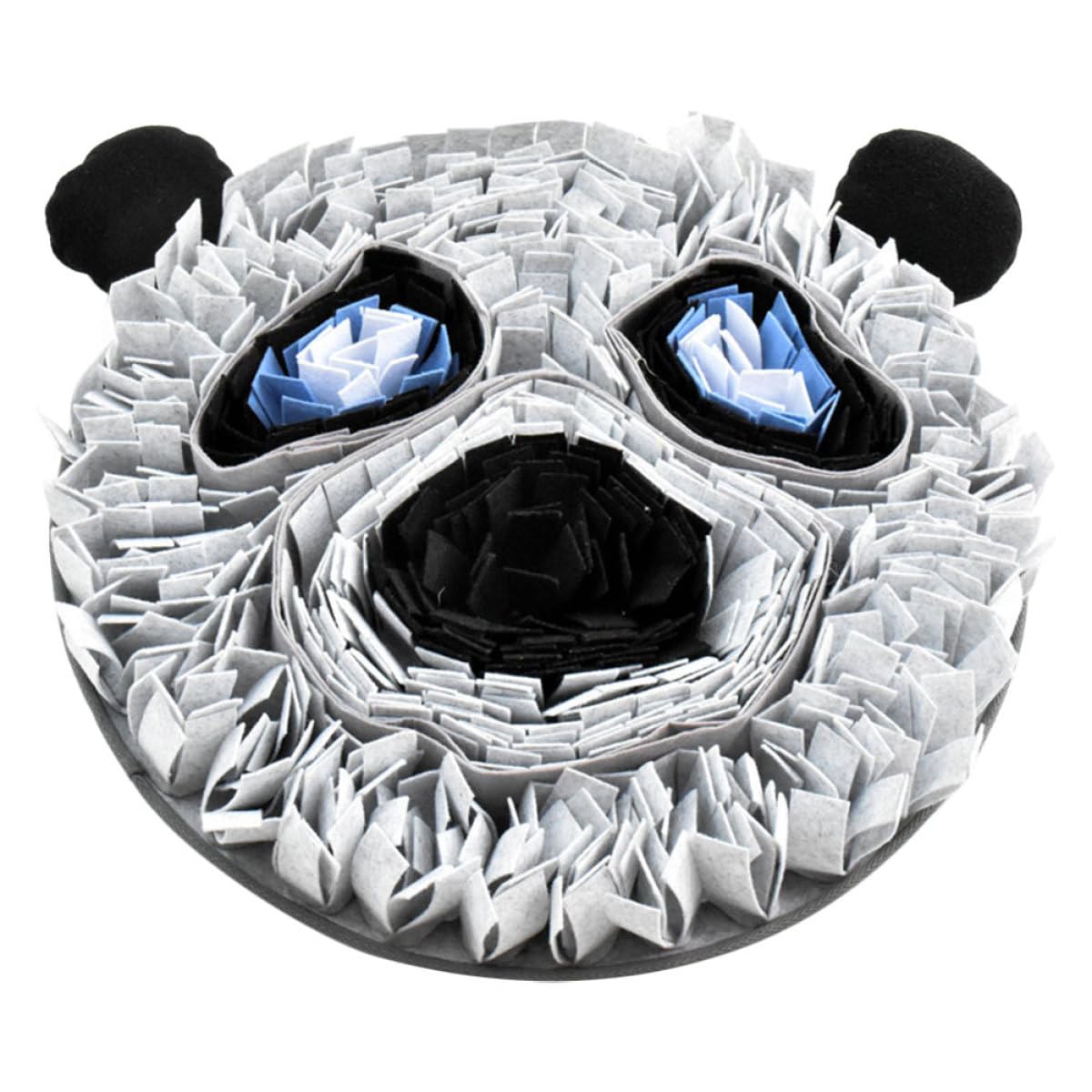 Veemoon Niedliche Panda Futtermatte aus Filz Rutschfestes Hunde Schnüffelspiel für Futter und Suchtraining Waschbar Haustieraccessoire für Kleine Hunde und Katzen