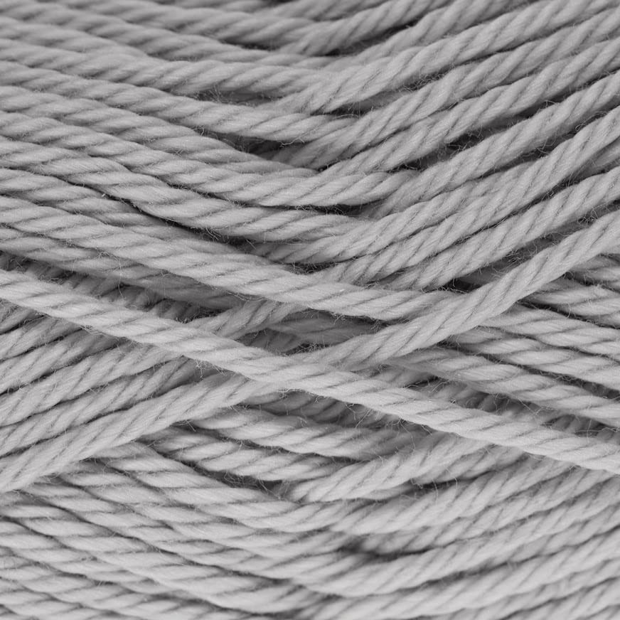 Image of Estako Royal Cotton, (4 Skeins Pack) 100% Mercerized Giza Cotton Yarn, Soft, Super Fino for Crochet and Knitting (4 x 1.76 Oz) / (4 x 137 Yrds) (5056 - Light Grey)