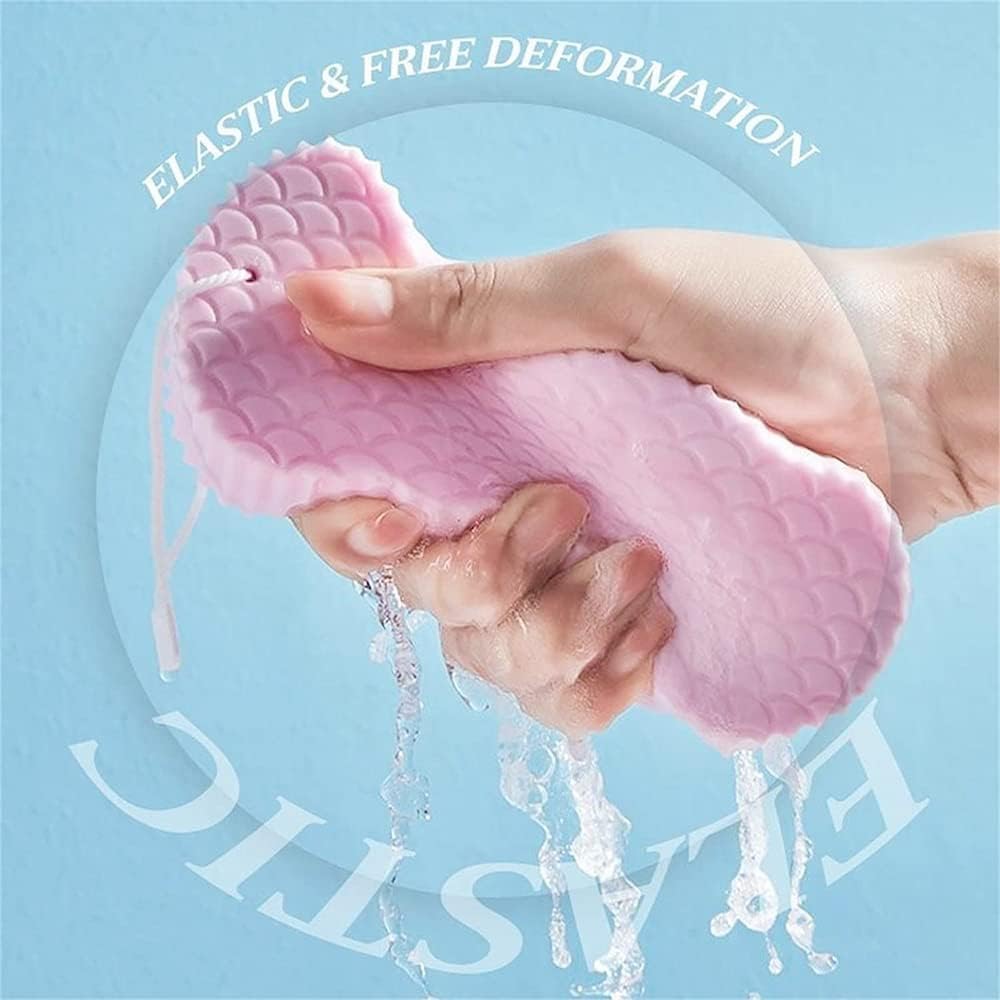 CARTZILLA Baby Bath Sponge Scrubber (Pack of 2) | Ultra Soft & Skin-Friendly Bath Loofah for Newborns, Kids & Adults | Gentle Exfoliation | Quick-Dry, Safe & Reusable | Multicolor 4